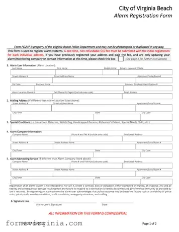 Free Virginia Pd 207 PDF Form